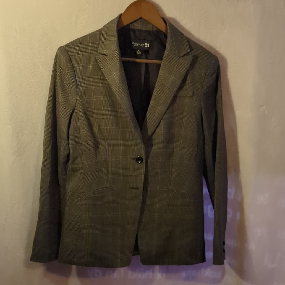 Forever 21 Plaid Blazer